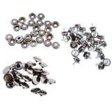 Maxbell 25 Set (75Pcs) Snap Button 3/8'' Screw Studs Fastener Socket for Canvas Boat Marine