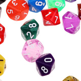 Maxbell 25x Acrylic Polyhedral Dice D10 TRPG Toy for Dungeons and Dragons Table Game