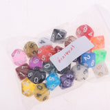 Maxbell 25x Acrylic Polyhedral Dice D10 TRPG Toy for Dungeons and Dragons Table Game