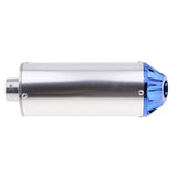 Maxbell Pit Dirt Bike CNC EXHAUST Muffler Steel Silencer 125cc 140cc Blue End Cap