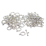 Maxbell 50 Sets Round Loop And Bar OT Toggle Clasp For Jewelry Making Design Repair Supply