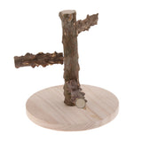 Maxbell Portable Wooden Bird Parrot Desk Stand Training Stand Perch Stand Game Frame