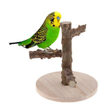 Maxbell Portable Wooden Bird Parrot Desk Stand Training Stand Perch Stand Game Frame