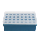 Maxbell Plastic Laboratory 32 Sockets 5ml Centrifuge Tube Stand Holder Box -Blue