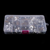 Maxbell 100 Sets Jeans Buttons Metal Tack Buttons Snap Button For Jeans With Storage