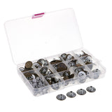 Maxbell 100 Sets Jeans Buttons Metal Tack Buttons Snap Button For Jeans With Storage