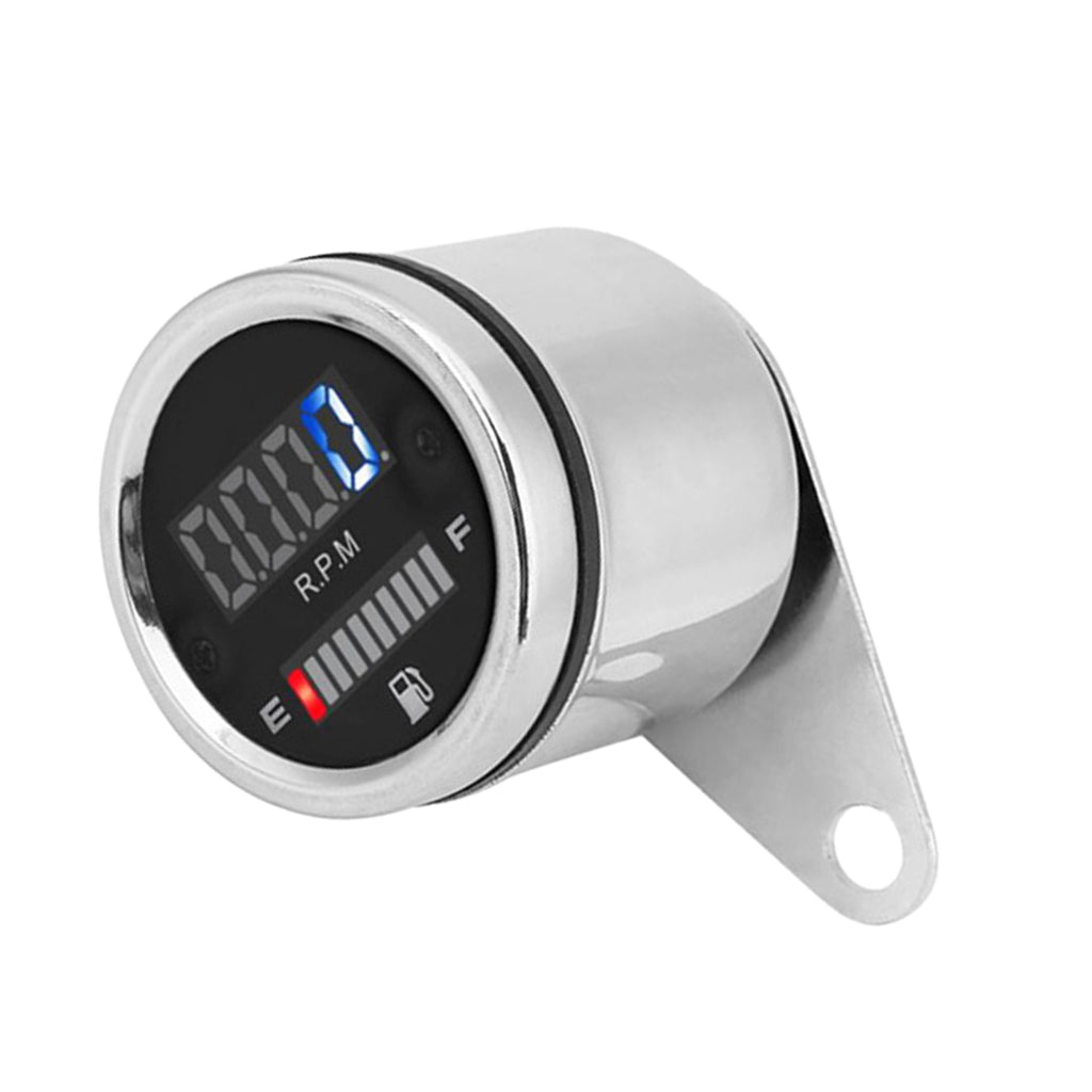 ⚡️Buy Maxbell 12V Motorcycle LED Digital Tachometer with Fuel Oil Level