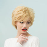 Maxbell Women's Ladies Hair Wig Stylish Short Fluffy Curly Blonde Lady Full Wig New