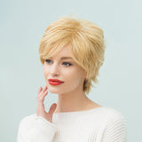 Maxbell Women's Ladies Hair Wig Stylish Short Fluffy Curly Blonde Lady Full Wig New