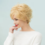 Maxbell Women's Ladies Hair Wig Stylish Short Fluffy Curly Blonde Lady Full Wig New