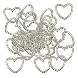 Maxbell 5 Pieces Sliver Alloy Heart Circle Rings DIY Charms for Womens Collar Choker Leather Necklace Jewelry Leg Ring Garter Belt Making