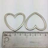 Maxbell 5 Pieces Sliver Alloy Heart Circle Rings DIY Charms for Womens Collar Choker Leather Necklace Jewelry Leg Ring Garter Belt Making