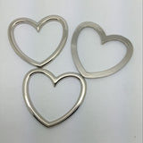 Maxbell 5 Pieces Sliver Alloy Heart Circle Rings DIY Charms for Womens Collar Choker Leather Necklace Jewelry Leg Ring Garter Belt Making