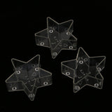 Maxbell 10x Clear Plastic Tealight Cups Cute Star Candle Mold Wax Containers