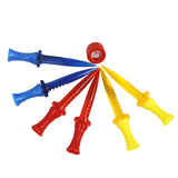 Maxbell 6 Pcs Smart Golf Tees with Adjustable Level（Red+Yellow)