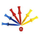 Maxbell 6 Pcs Smart Golf Tees with Adjustable Level（Red+Yellow)