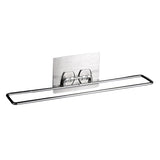 Maxbell Towel Bar Self Adhesive Bathroom Brushed Stainless Steel Bath Wall Shelf Rack Hanging Towel Stick On Sticky Hanger Contemporary Style