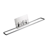 Maxbell Towel Bar Self Adhesive Bathroom Brushed Stainless Steel Bath Wall Shelf Rack Hanging Towel Stick On Sticky Hanger Contemporary Style