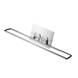 Maxbell Towel Bar Self Adhesive Bathroom Brushed Stainless Steel Bath Wall Shelf Rack Hanging Towel Stick On Sticky Hanger Contemporary Style