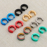 Maxbell 14Pcs Women Men Small Round Hoop Huggie Sleeper Stud Earrings Hippy Jewelry