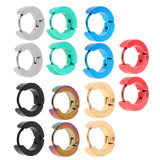 Maxbell 14Pcs Women Men Small Round Hoop Huggie Sleeper Stud Earrings Hippy Jewelry