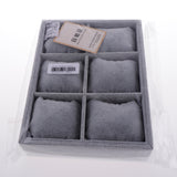 Maxbell Gray Velvet Jewelry Display Trays Bangle Bracelet Watch Jewelry Holder Case