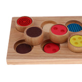 Maxbell Montessori Cylinders Touch Wood Training Kids Intelligence Development Toys