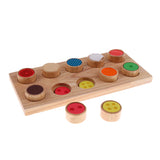 Maxbell Montessori Cylinders Touch Wood Training Kids Intelligence Development Toys