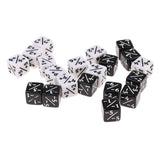 Maxbell 20x Math Fraction Dices Dies Six Sided D6 for Kids Children Number Learning