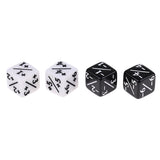 Maxbell 20x Math Fraction Dices Dies Six Sided D6 for Kids Children Number Learning