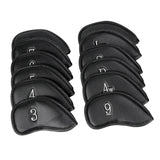 Maxbell 12Pcs/Set Golf Iron Head Covers Set Club Putter Headcover Replacement with Numbers Print