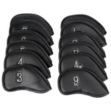 Maxbell 12Pcs/Set Golf Iron Head Covers Set Club Putter Headcover Replacement with Numbers Print