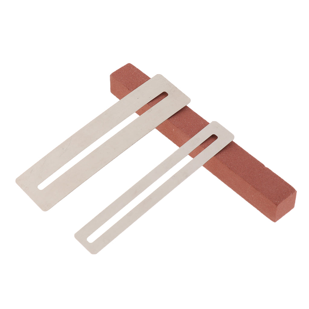 Maxbell Guitar File Fret Nut Saddle Slot Grinding Set + Whetstone + Sandpaper Block