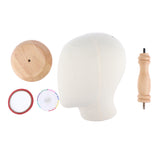 Maxbell 22 inch Canvas Foam Head For Hair Extension Lace Wigs Making and Hats Display Styling Mannequin Manikin Head with Detachable Stand