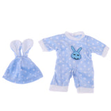 Maxbell Fashion Doll Clothing Star Printed Jumpsuit Hat for Mellchan Girl Doll Decor Light Blue