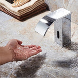 Maxbell Automatic Touchless Sensor Waterfall Bathroom Sink Vessel Faucet Chromed Copper Finish