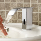 Maxbell Automatic Touchless Sensor Waterfall Bathroom Sink Vessel Faucet Chromed Copper Finish