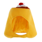 Maxbell Plush Yellow Pudding Headgear Hat Halloween Christmas Cosplay Headwear Cap