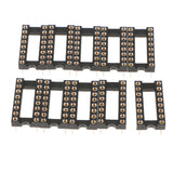 Maxbell 10pcs 2.54mm Row Pitch Pins Soldering DIP IC Chip Socket Adaptor 16P