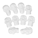 Maxbell 10 Pieces Flat Back Halloween Skull Styrofoam Foam Party Ornaments DIY Materials for Kids Painting Craft