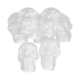 Maxbell 10 Pieces Flat Back Halloween Skull Styrofoam Foam Party Ornaments DIY Materials for Kids Painting Craft