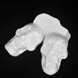 Maxbell 10 Pieces Flat Back Halloween Skull Styrofoam Foam Party Ornaments DIY Materials for Kids Painting Craft