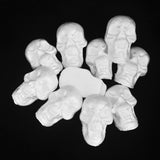 Maxbell 10 Pieces Flat Back Halloween Skull Styrofoam Foam Party Ornaments DIY Materials for Kids Painting Craft