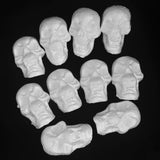 Maxbell 10 Pieces Flat Back Halloween Skull Styrofoam Foam Party Ornaments DIY Materials for Kids Painting Craft