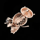 Maxbell Women Vintage Gold Plated Crystal Bouquet Brooch Cute Owl Rhinestone Pin