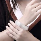 Maxbell Wedding Bridal Silver Net Style Bangle Bracelet Partywear  Hand Jewelry