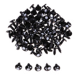 Maxbell Pack of 100pcs 16MM Black Solid Plastic Safety Eyes Craft Safety Eyes DIY Eyes With Washers For Bear Doll Plush Animal Puppet Making