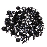 Maxbell Pack of 100pcs 16MM Black Solid Plastic Safety Eyes Craft Safety Eyes DIY Eyes With Washers For Bear Doll Plush Animal Puppet Making