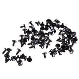 Maxbell Pack of 100pcs 16MM Black Solid Plastic Safety Eyes Craft Safety Eyes DIY Eyes With Washers For Bear Doll Plush Animal Puppet Making