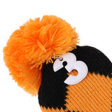 Maxbell 3 Pieces Golf Knit Pom Pom Headcover Driver Fairway Woods Head Covers Orange